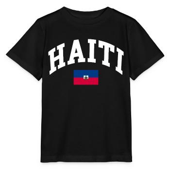 Haiti Flag - Stanley/Stella MINI CREATOR Kids’ T-Shirt - black - Front - Mikhail (115cm)