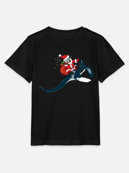 Santa reitet Rochen um Geschenke auszuliefern - Stanley/Stella Kinder T-Shirt MINI CREATOR - Schwarz