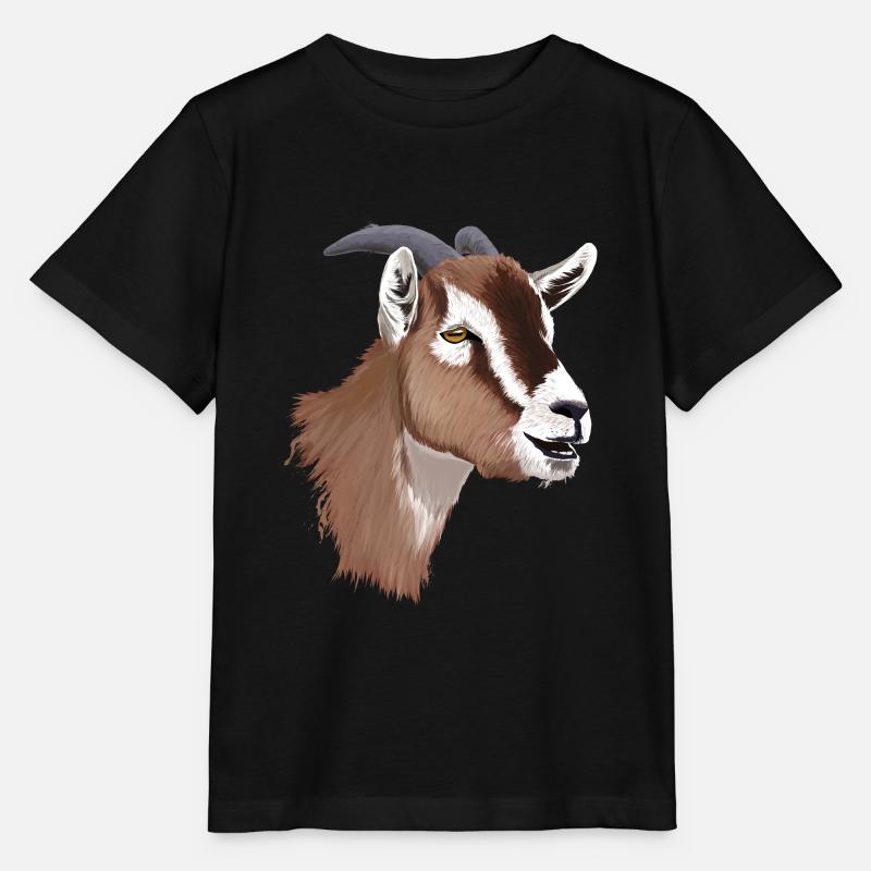 Tête de chèvre - T-shirt bio MINI CREATOR Stanley/Stella Enfant - noir