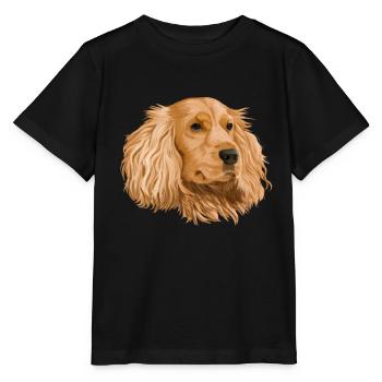 Cocker Spaniel - Stanley/Stella MINI CREATOR Kids’ T-Shirt - black - Front - Mikhail (115cm)