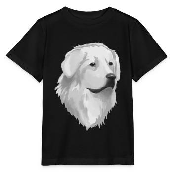 Great Pyrenees Dog - Stanley/Stella MINI CREATOR Kids’ T-Shirt - black - Front - Mikhail (115cm)