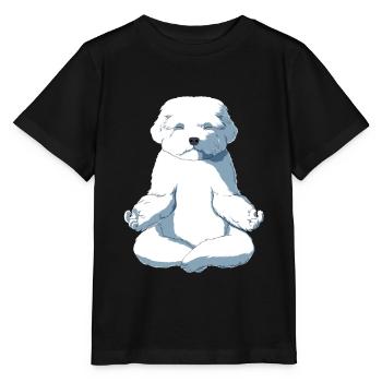 Chien maltais - T-shirt bio MINI CREATOR Stanley/Stella Enfant - noir - Devant - Mikhail (115cm)