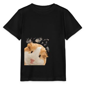 Curious Guinea Pig - Stanley/Stella MINI CREATOR Kids’ T-Shirt - black - Front - Mikhail (115cm)
