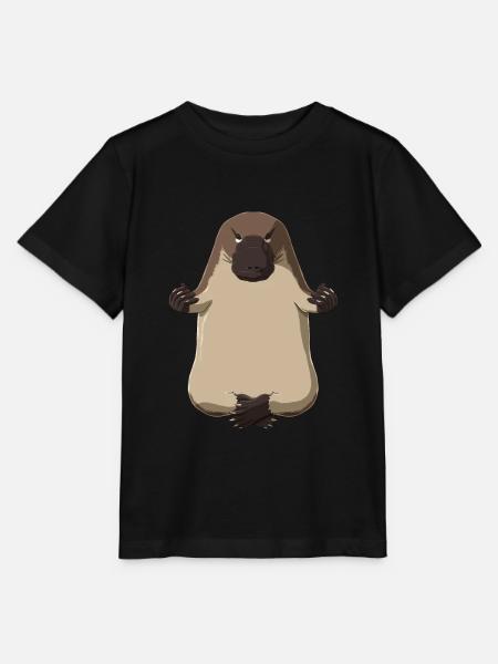 Yoga Schnabeltier - Stanley/Stella Kinder T-Shirt MINI CREATOR - Schwarz