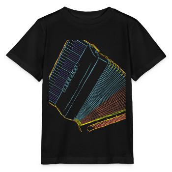 Accordéon musicien cadeau pour musiciens - T-shirt bio MINI CREATOR Stanley/Stella Enfant - noir - Devant - Mikhail (115cm)