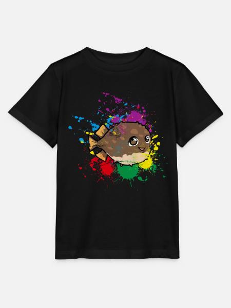 Farbiger Kugelfisch - Stanley/Stella Kinder T-Shirt MINI CREATOR  - Schwarz