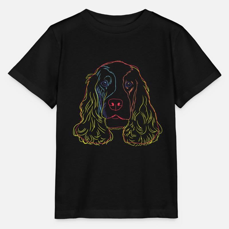 English Cocker Spaniel Hund - Stanley/Stella Kinder T-Shirt MINI CREATOR  - Schwarz
