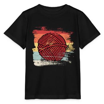 Rétro hobby laine - T-shirt bio MINI CREATOR Stanley/Stella Enfant - noir - Devant - Mikhail (115cm)