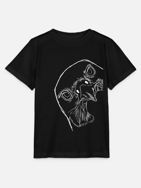 Grappige vogel slechtvalk - Stanley/Stella Kinder-T-shirt MINI CREATOR  - zwart