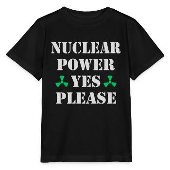 L’énergie nucléaire, oui s’il vous plaît, l’énergie nucléaire - T-shirt bio MINI CREATOR Stanley/Stella Enfant - noir - Devant - Mikhail (115cm)