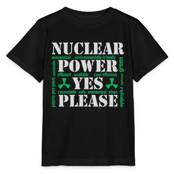 L’énergie nucléaire, oui s’il vous plaît, l’énergie nucléaire - T-shirt bio MINI CREATOR Stanley/Stella Enfant - noir - Devant - Mikhail (115cm)