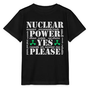 L’énergie nucléaire, oui s’il vous plaît, l’énergie nucléaire - T-shirt bio MINI CREATOR Stanley/Stella Enfant - noir - Devant - Mikhail (115cm)