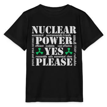 L’énergie nucléaire, oui s’il vous plaît, l’énergie nucléaire - T-shirt bio MINI CREATOR Stanley/Stella Enfant - noir - Devant - Mikhail (115cm)