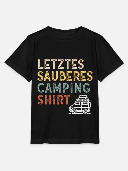 Letztes sauberes Camping Shirt für Camper - Stanley/Stella Kinder T-Shirt MINI CREATOR  - Schwarz