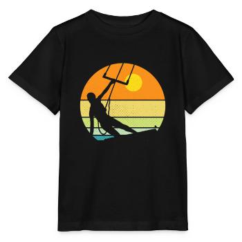 Kite kiting kitesurfing board kiter surfer gift - Stanley/Stella MINI CREATOR Kids’ T-Shirt - black - Front - Mikhail (115cm)
