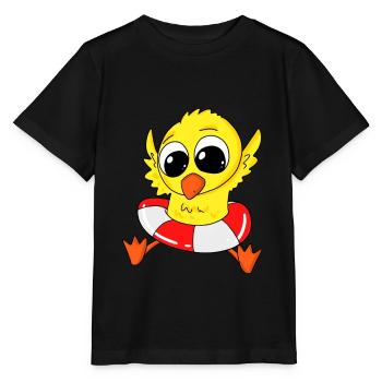 Canard mer baignade piscine en plein air piscine piscine - T-shirt bio MINI CREATOR Stanley/Stella Enfant - noir - Devant - Mikhail (115cm)