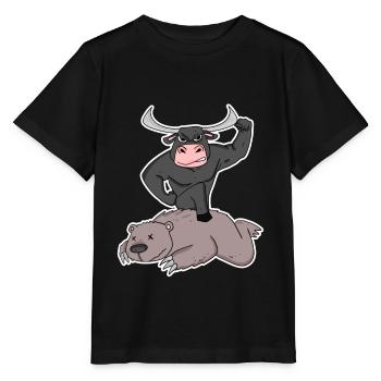 Échange haussier et baissier - T-shirt bio MINI CREATOR Stanley/Stella Enfant - noir - Devant - Mikhail (115cm)
