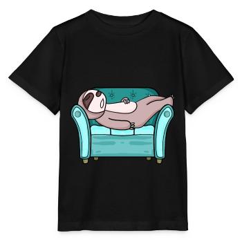 la paresse - T-shirt bio MINI CREATOR Stanley/Stella Enfant - noir - Devant - Mikhail (115cm)