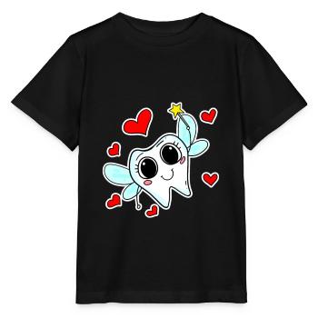 Tooth fairy tooth magic - Stanley/Stella MINI CREATOR Kids’ T-Shirt - black - Front - Mikhail (115cm)