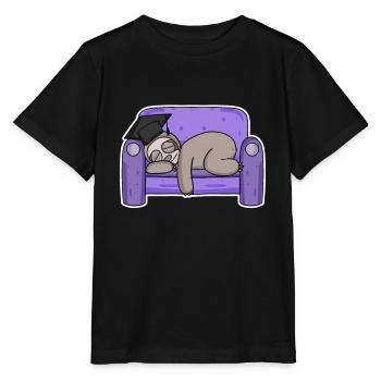 Paresseux étudiant drôle - T-shirt bio MINI CREATOR Stanley/Stella Enfant - noir - Devant - Mikhail (115cm)