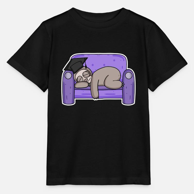 Faultier Student lustig - Stanley/Stella Kinder T-Shirt MINI CREATOR - Schwarz