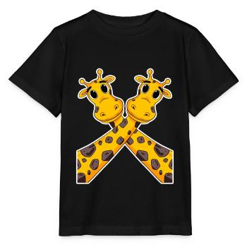 Giraffen Giraffe - Stanley/Stella Kinder T-Shirt MINI CREATOR  - Schwarz - Vorne - Mikhail (115cm)