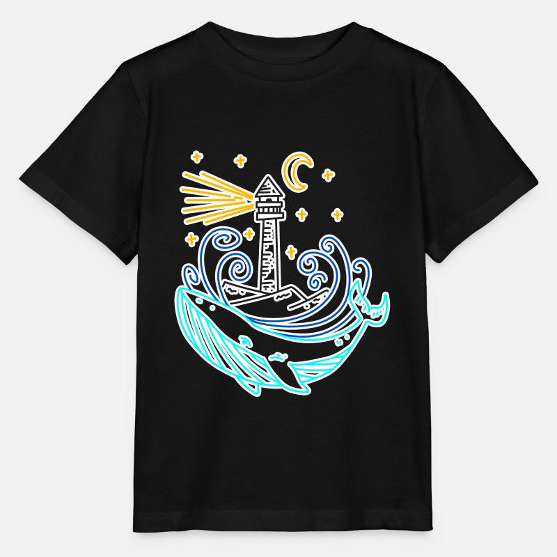 Leuchtturm Küste See Meer - Stanley/Stella Kinder T-Shirt MINI CREATOR - Schwarz