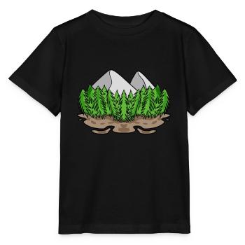Berg Berge - Stanley/Stella Kinder T-Shirt MINI CREATOR  - Schwarz - Vorne - Mikhail (115cm)