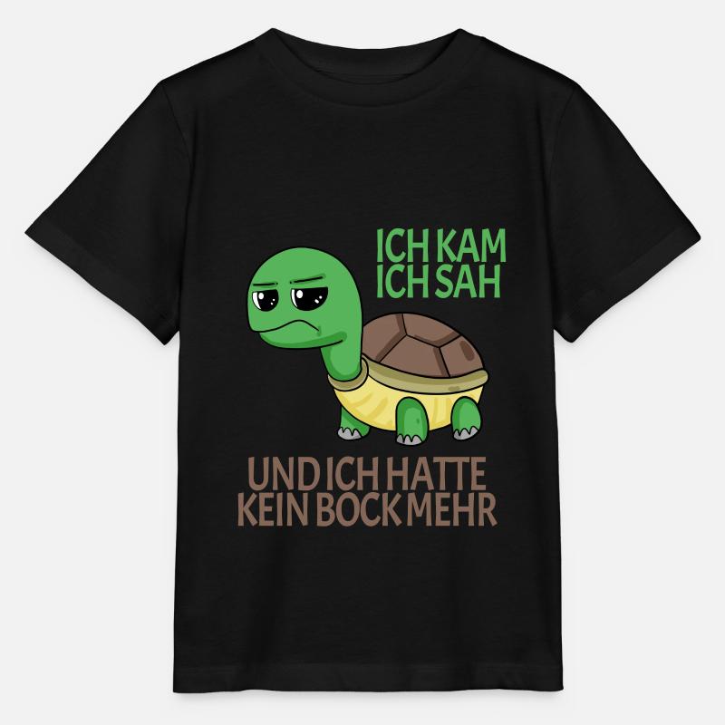 Schildkröte Kein Bock lustiger Spruch - Stanley/Stella Kinder T-Shirt MINI CREATOR  - Schwarz