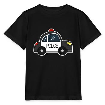 Polizeiwagen - Stanley/Stella Kinder T-Shirt MINI CREATOR  - Schwarz - Vorne - Mikhail (115cm)
