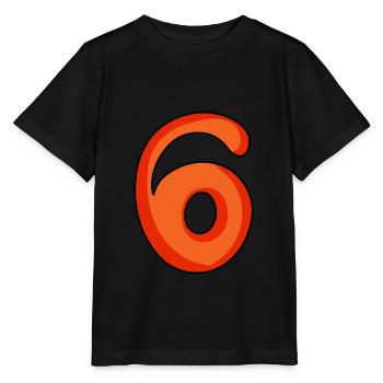 Ziffer 6 Zahl Nummer Sechs - Stanley/Stella Kinder T-Shirt MINI CREATOR  - Schwarz - Vorne - Mikhail (115cm)