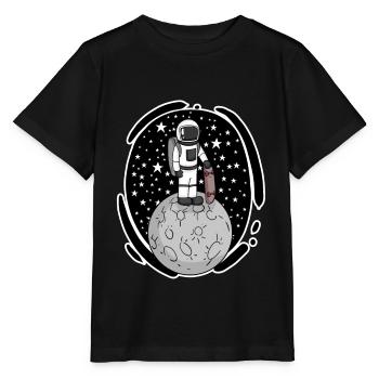 Skateboard skateboard de skateboard de skateboard astronaute - T-shirt bio MINI CREATOR Stanley/Stella Enfant - noir - Devant - Mikhail (115cm)