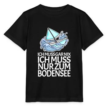 Bodensee See - Stanley/Stella Kinder T-Shirt MINI CREATOR  - Schwarz - Vorne - Mikhail (115cm)