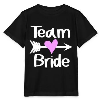Team Braut - Stanley/Stella Kinder T-Shirt MINI CREATOR  - Schwarz - Vorne - Mikhail (115cm)