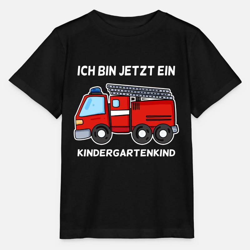 Kindergarten Kind Feuerwehr Schule Einschulung - Stanley/Stella Kinder T-Shirt MINI CREATOR - Schwarz