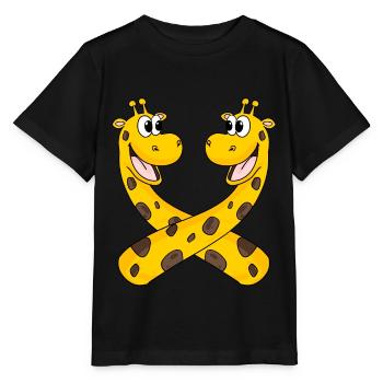 Giraffen Giraffe - Stanley/Stella Kinder T-Shirt MINI CREATOR  - Schwarz - Vorne - Mikhail (115cm)
