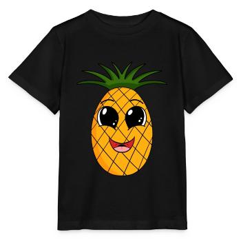 Ananas - Stanley/Stella Kinder T-Shirt MINI CREATOR  - Schwarz - Vorne - Mikhail (115cm)