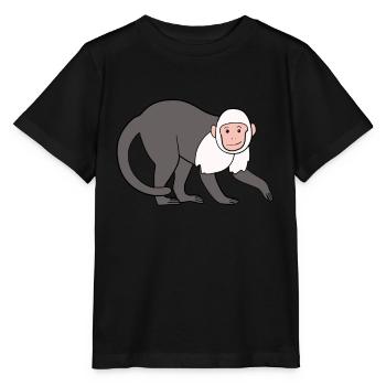 Singe capucin Singe - T-shirt bio MINI CREATOR Stanley/Stella Enfant - noir - Devant - Mikhail (115cm)