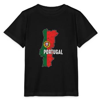 Portugal patriotique drapeau patriotisme portugais nationalisme - T-shirt bio MINI CREATOR Stanley/Stella Enfant - noir - Devant - Mikhail (115cm)