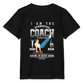 Balancing Turner Akrobatik Trainer Ich bin der - Stanley/Stella Kinder T-Shirt MINI CREATOR  - Schwarz - Vorne - Mikhail (115cm)