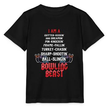 Bowlers Pins Kegelbahn Zehn Pins Bowling-Team - Stanley/Stella Kinder T-Shirt MINI CREATOR  - Schwarz - Vorne - Mikhail (115cm)