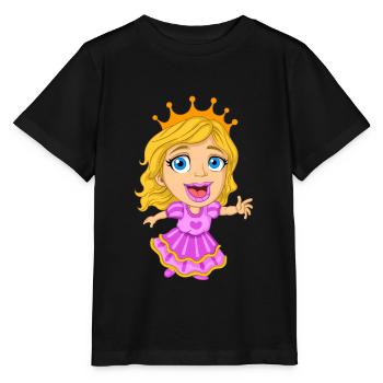 Princesse Cartoon Caricature - T-shirt bio MINI CREATOR Stanley/Stella Enfant - noir - Devant - Mikhail (115cm)