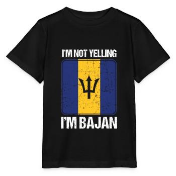 Drôle d'accent barbadien Bajan, je ne crie pas que je suis - T-shirt bio MINI CREATOR Stanley/Stella Enfant - noir - Devant - Mikhail (115cm)