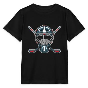 Masque de hockey sur glace Sports Joueur de hockey sur glace cadeau - T-shirt bio MINI CREATOR Stanley/Stella Enfant - noir - Devant - Mikhail (115cm)