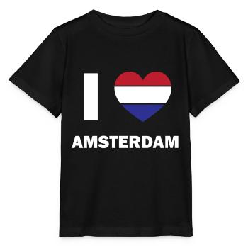 I love Amsterdam - Stanley/Stella MINI CREATOR Kids’ T-Shirt - black - Front - Mikhail (115cm)