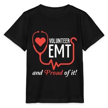 Médecin ambulancier ambulancier EMT EMS bénévole - T-shirt bio MINI CREATOR Stanley/Stella Enfant - noir - Devant - Mikhail (115cm)