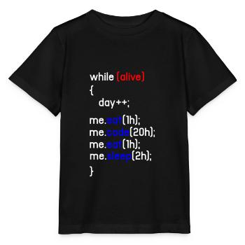 Html Codage Codeur Programmeur Programmation PC Cadeau - T-shirt bio MINI CREATOR Stanley/Stella Enfant - noir - Devant - Mikhail (115cm)