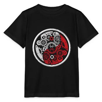 Tournevis ingénieur mécanicien Yin Yang Harmony - T-shirt bio MINI CREATOR Stanley/Stella Enfant - noir - Devant - Mikhail (115cm)