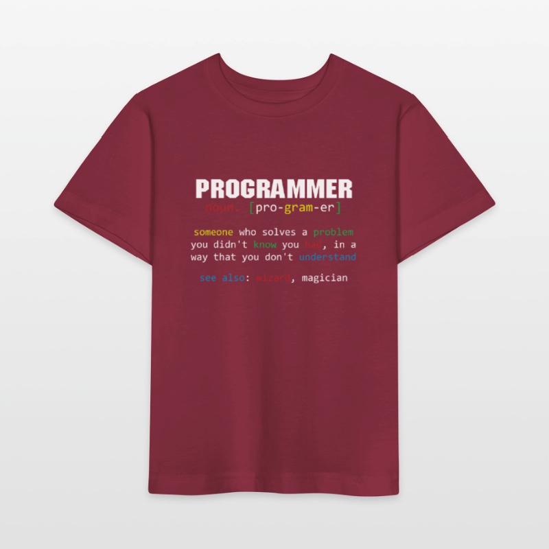 Programmer Definition Coder Programming Coding Stanley/Stella MINI CREATOR Kids’ T-Shirt