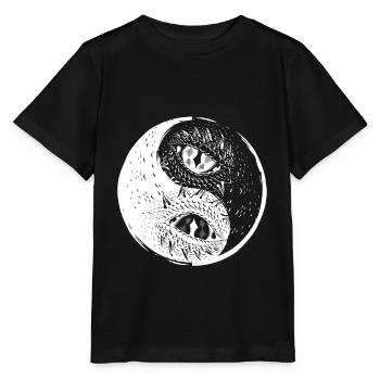 Dragon Eye Yin Yang Chine Harmony Taoism Zen Gift - T-shirt bio MINI CREATOR Stanley/Stella Enfant - noir - Devant - Mikhail (115cm)